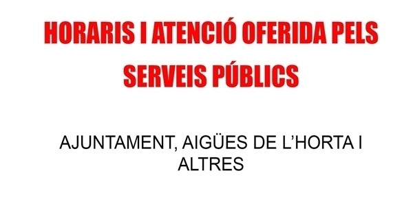 horaris servis publics