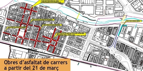 Obres de renovació de l'asfaltat de diferents carrers