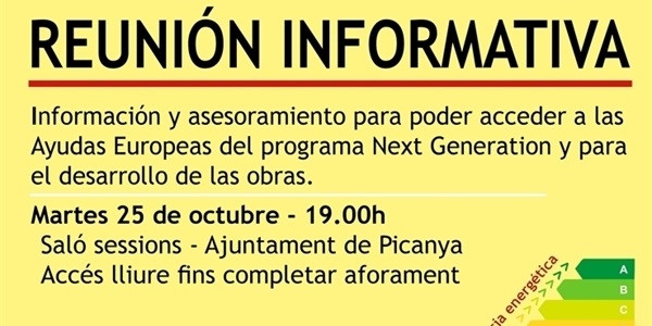 Reunió informativa sobre els fons Next Generation