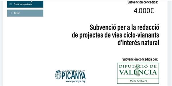 Subvenció per a la redacció de projectes de vies ciclo-vianants d'interes cultural.