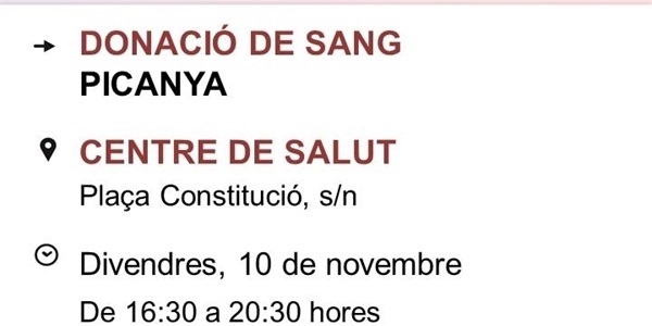 Donació de sang al Centre de Salut